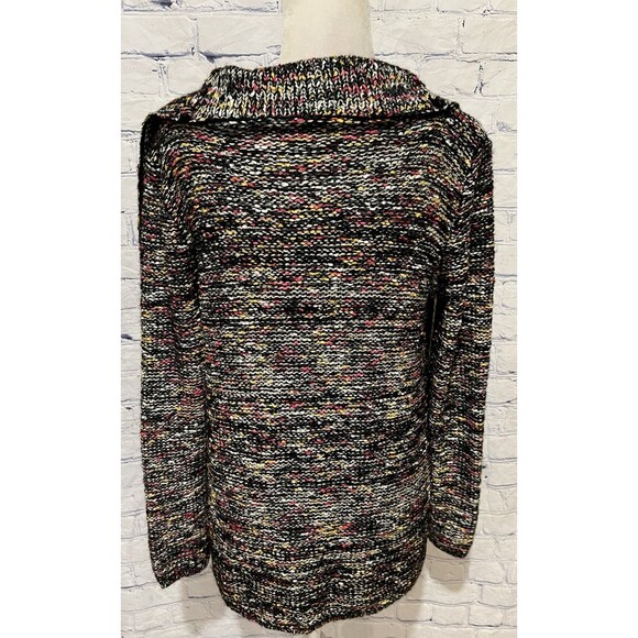 Nicole Sabbattini Multicolor One Button Knit Sweater Cardigan Size Large - Picture 5 of 8